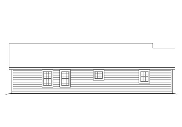 Left Elevation for House Plan #633890