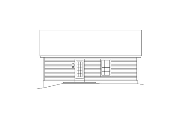 Rear Elevation for House Plan #638880