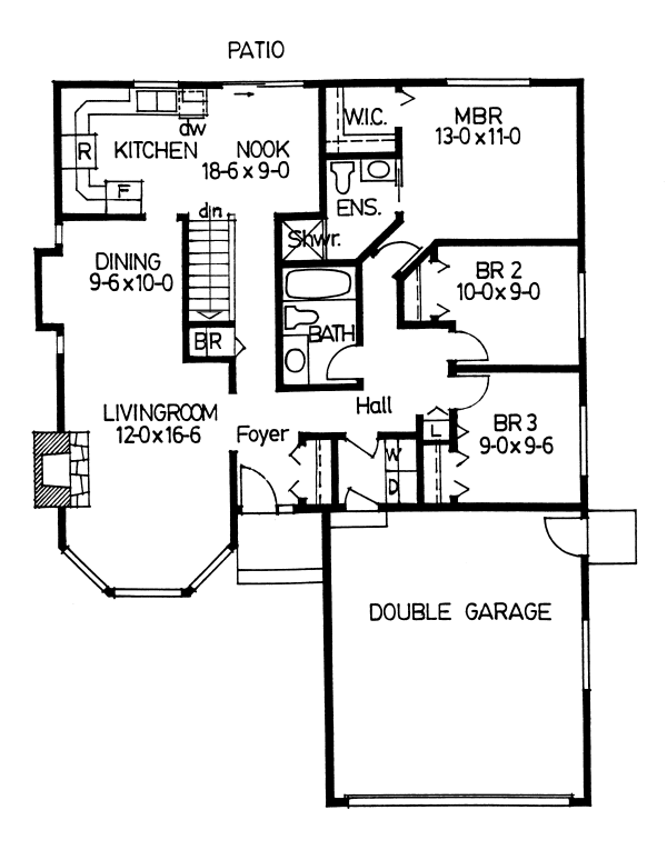 Main Floor Plan for House Plan #200925