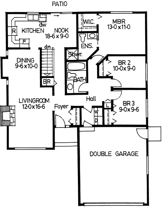 Main Floor Plan for House Plan #200925