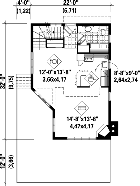 Main Floor Plan for House Plan #170801