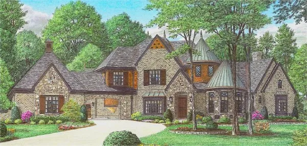 Full Rendering for House Plan #496406