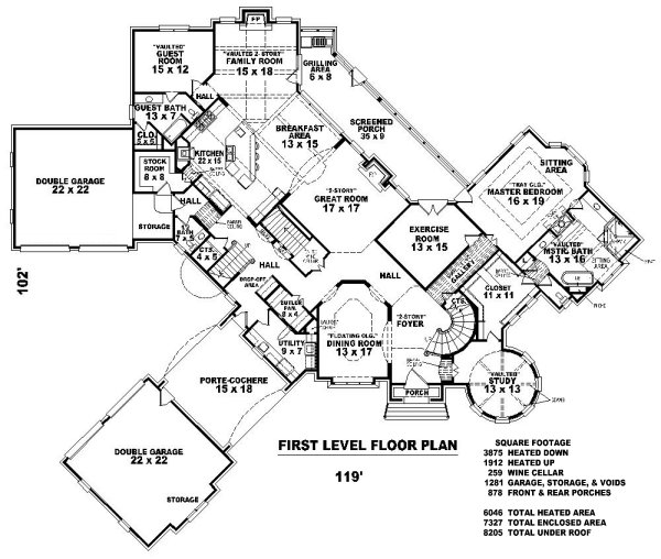 Main Floor Plan for House Plan #496406