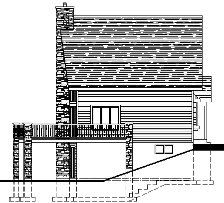 Left Elevation for House Plan #424901