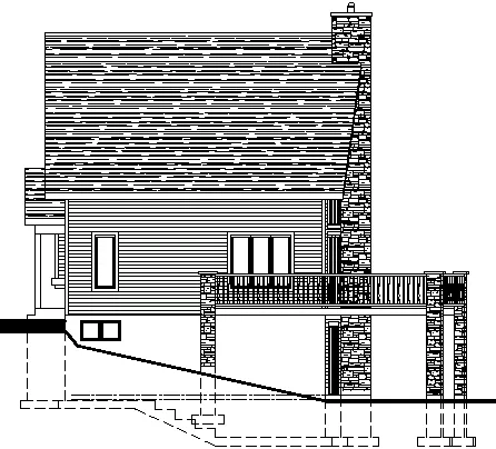 Right Elevation for House Plan #424901