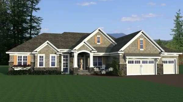 Full Rendering for House Plan #281632