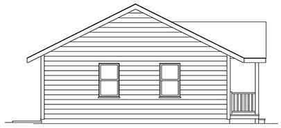 Left Elevation for House Plan #630889