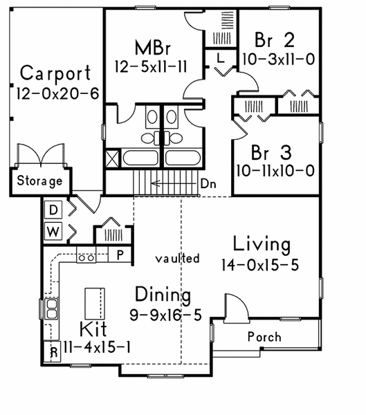 Main Floor Plan for House Plan #636931