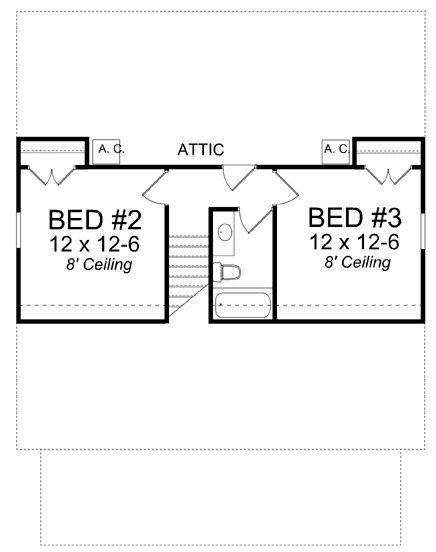 Second Floor Plan for House Plan #247171