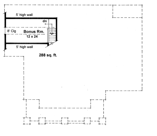 Attic Plan for House Plan #286681