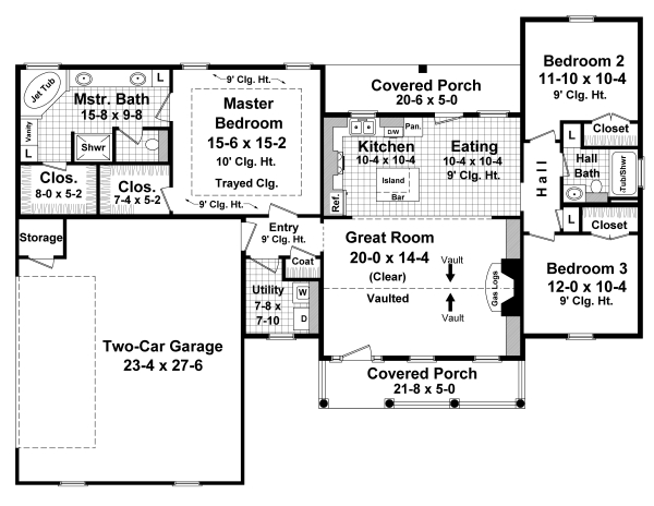 Main Floor Plan for House Plan #211624