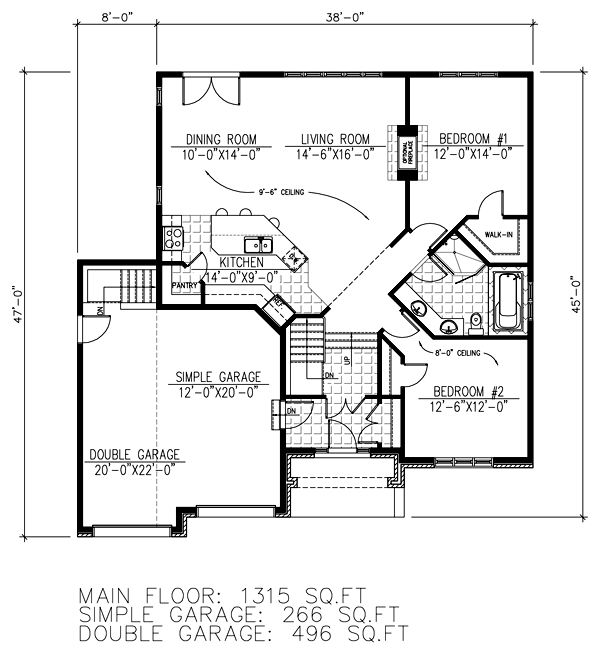 Main Floor Plan for House Plan #425131
