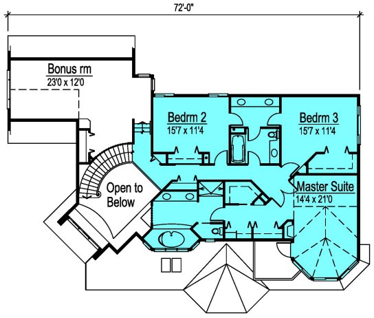 Second Floor Plan for House Plan #572323