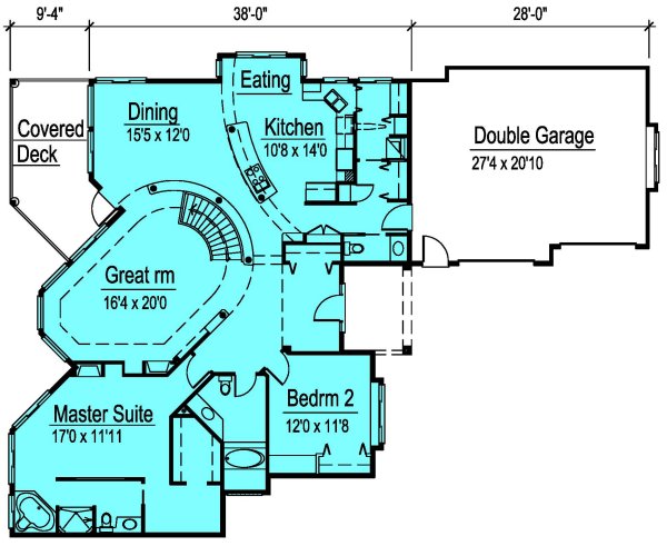 Main Floor Plan for House Plan #576573