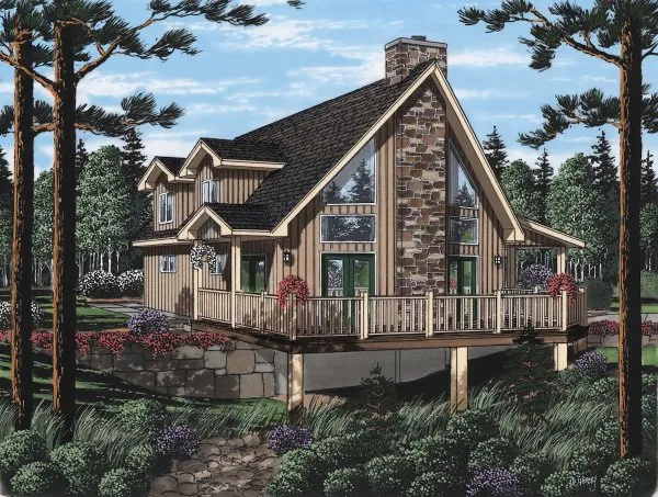 Full Rendering for House Plan #207003
