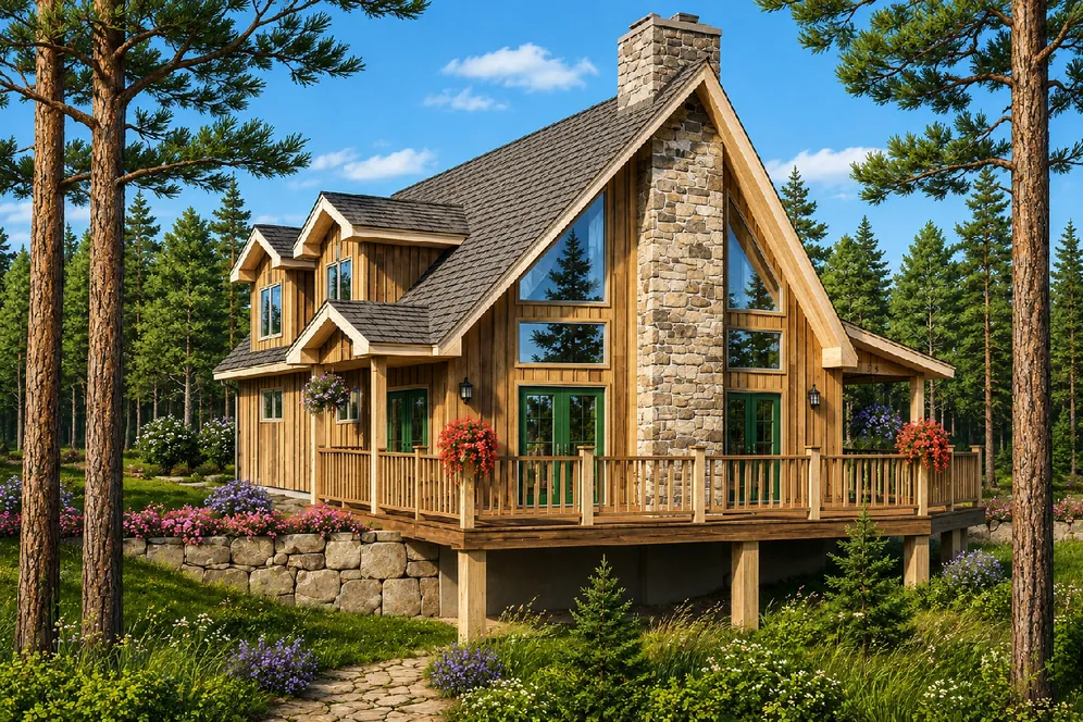 Full Rendering for House Plan #207003