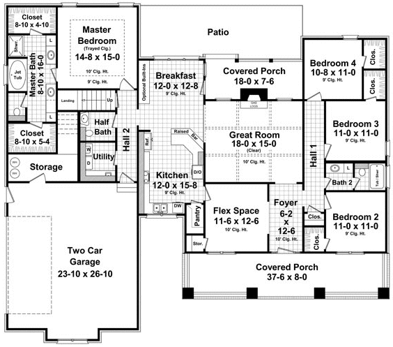 Main Floor Plan for House Plan #219912
