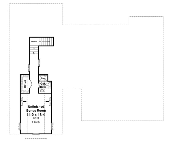 Attic Plan for House Plan #219912