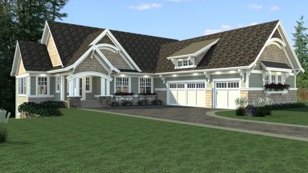 Full Rendering for House Plan #280234
