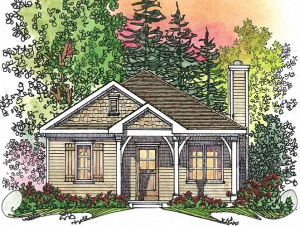 Full Rendering for House Plan #411601