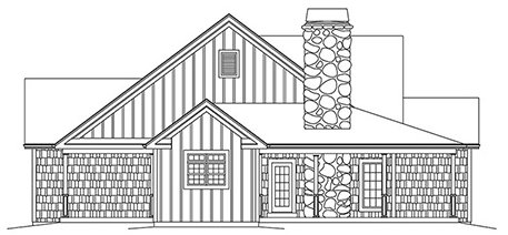 Left Elevation for House Plan #639461