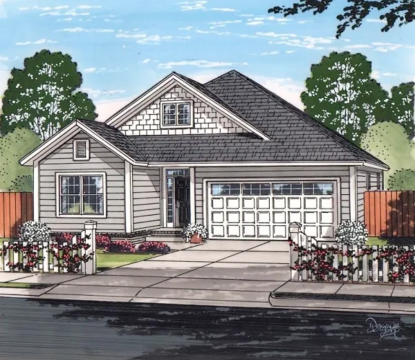 Full Rendering for House Plan #242751