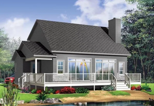 Full Rendering for House Plan #145693