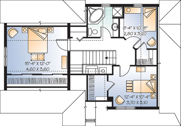 Second Floor Plan for House Plan #147862