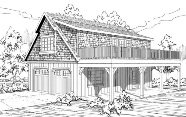 Full Rendering for House Plan #341602