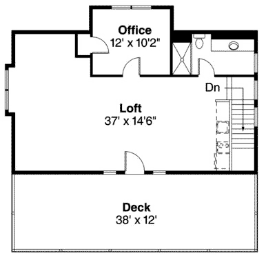 Second Floor Plan for House Plan #341602