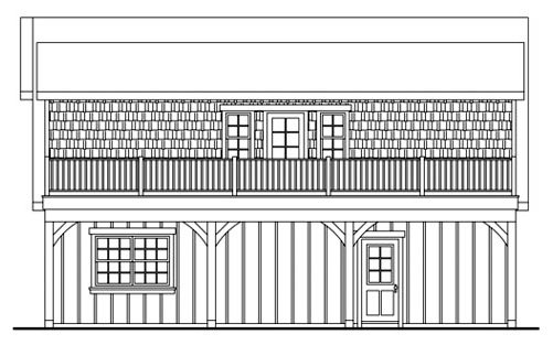 Right Elevation for House Plan #341602