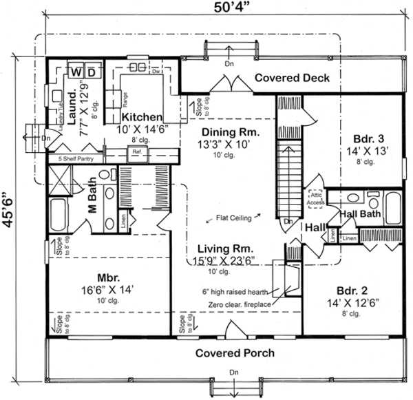 Main Floor Plan for House Plan #181381