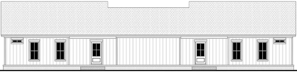 Rear Elevation for House Plan #306902