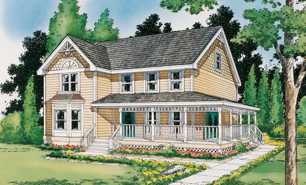 Full Rendering for House Plan #187591
