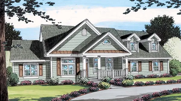 Full Rendering for House Plan #184252