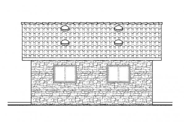 Left Elevation for House Plan #341002