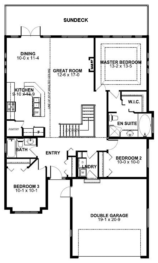 Main Floor Plan for House Plan #195056