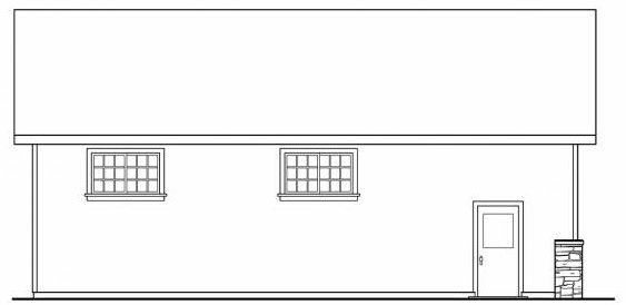 Left Elevation for House Plan #343002