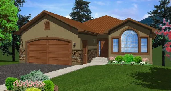 Full Rendering for House Plan #195090
