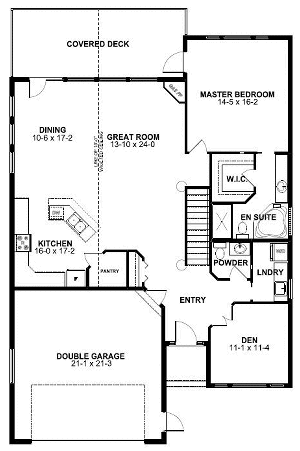 Main Floor Plan for House Plan #195090