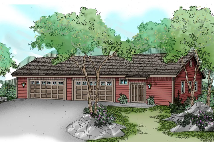 Full Rendering for House Plan #347302