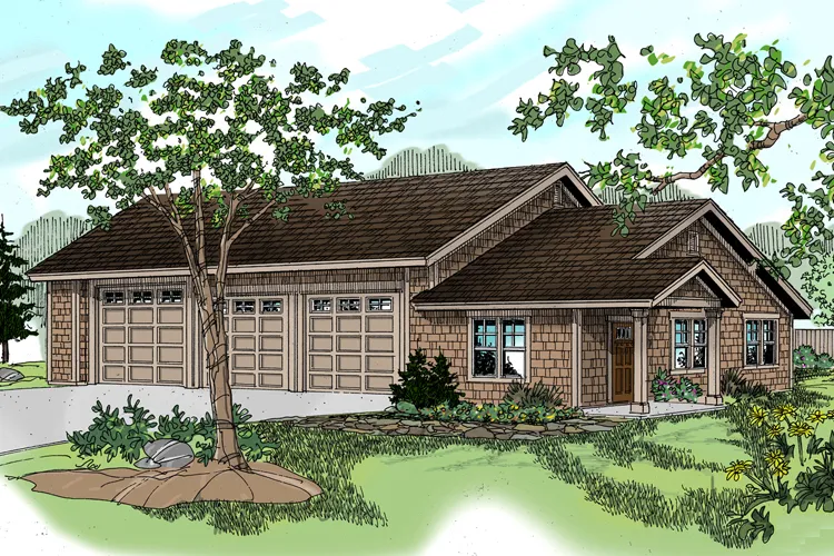 Full Rendering for House Plan #342402