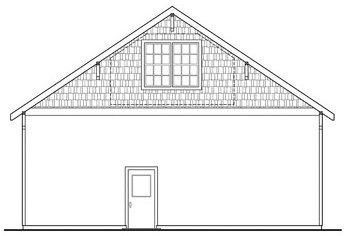 Rear Elevation for House Plan #346402