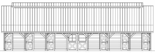 Left Elevation for House Plan #347402