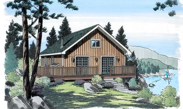 Full Rendering for House Plan #185521