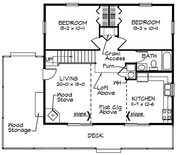 Main Floor Plan for House Plan #185521
