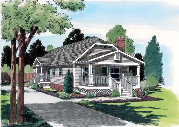 Full Rendering for House Plan #184711