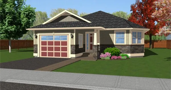 Full Rendering for House Plan #195097