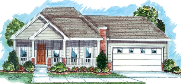 Full Rendering for House Plan #706859