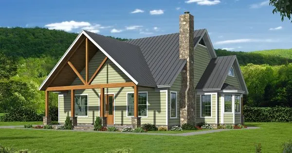 Full Rendering for House Plan #690032